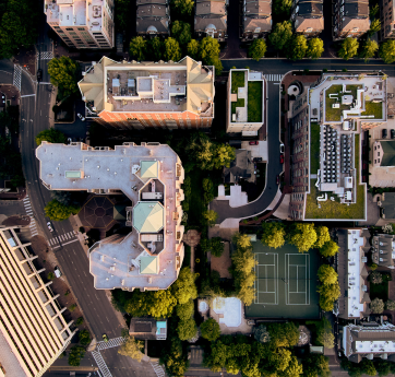 Video production of a commercial building using a DJI Phantom 4 drone